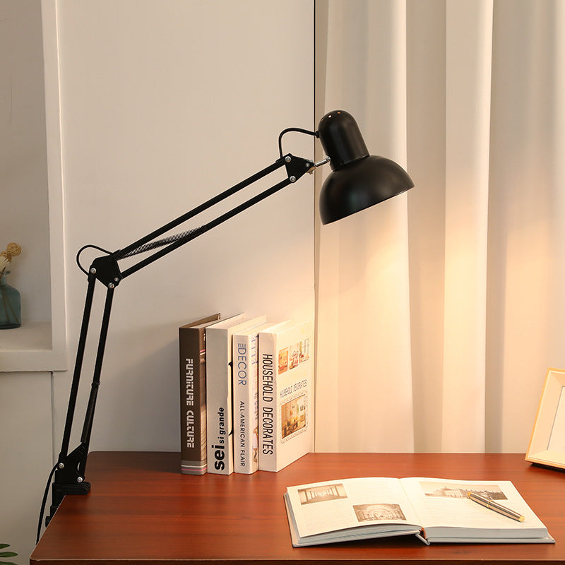 Modern minimalist retractable table lamp with long arm and clip made of ABS with 1 light for the bedroom | Kalsten