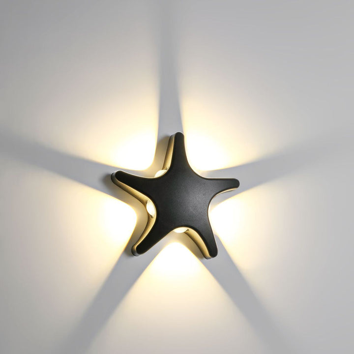 Kalsten | Contemporary Simplicity Aluminum Starfish Design LED Waterproof Wall Lantern Lamp for Outdoor Terrace