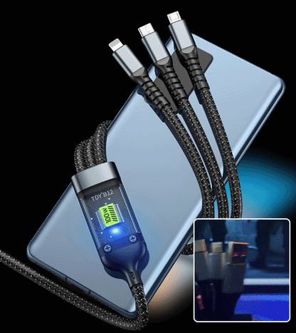 Super fast charging 3-in-1 data cable
