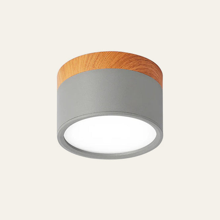 Pink Wood Flush Mount Ceiling Lamp Kalsten