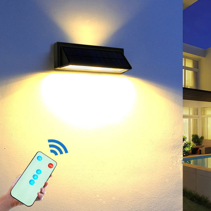 Outdoor Solar Waterproof Rectangular Slant LED Patio Wall Sconce Lamp | Kalsten