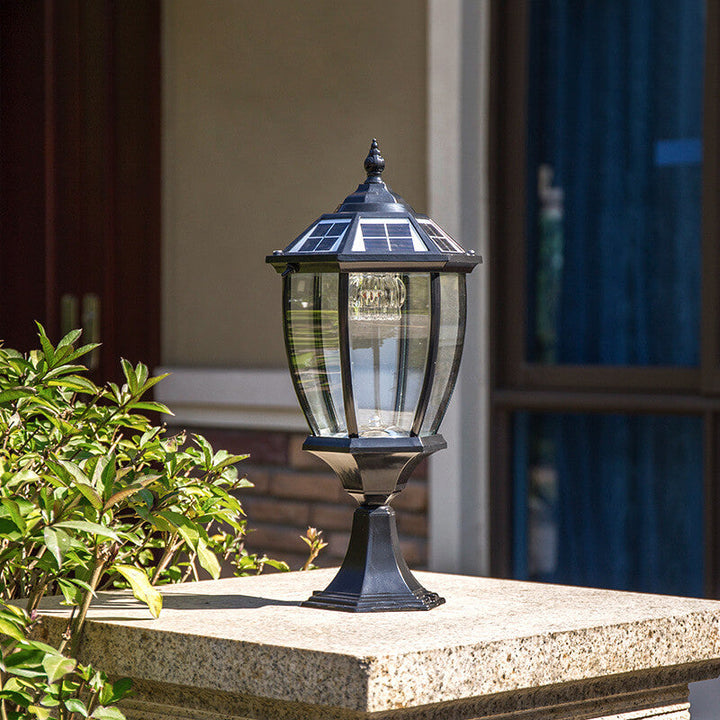 Outdoor Solar Waterproof Aluminum Glass 1-Light Lawn Landscape Light | Kalsten