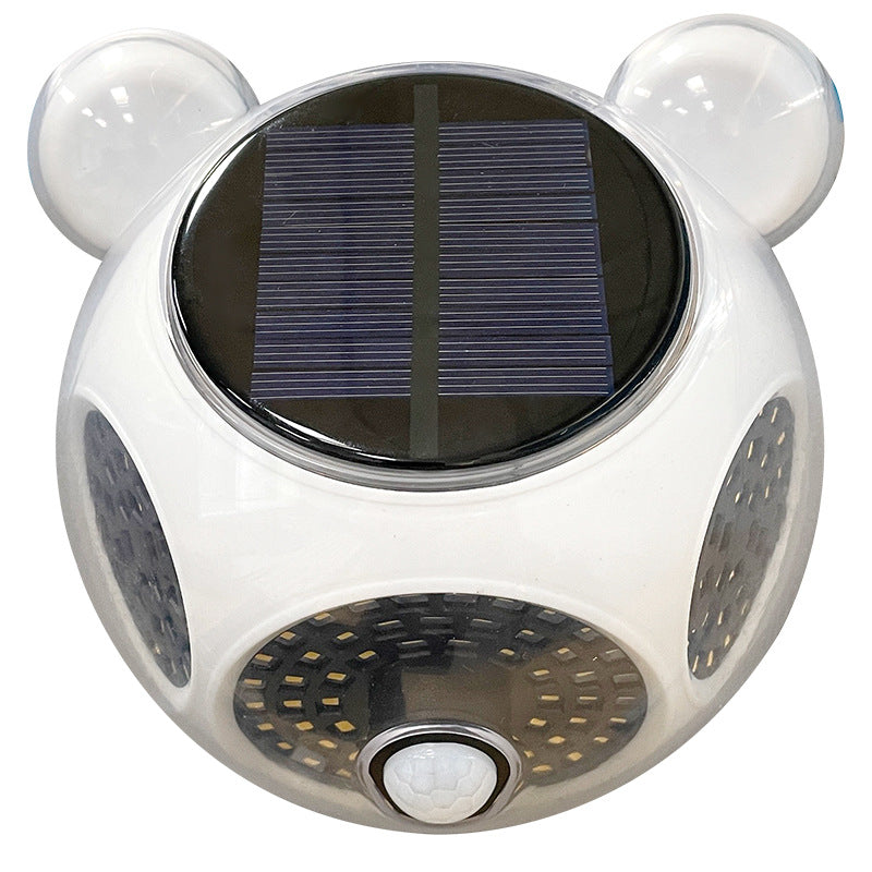 Solar Body Sensor Round Shape LED Patio Outdoor Wall Sconce Lamp | Kalsten