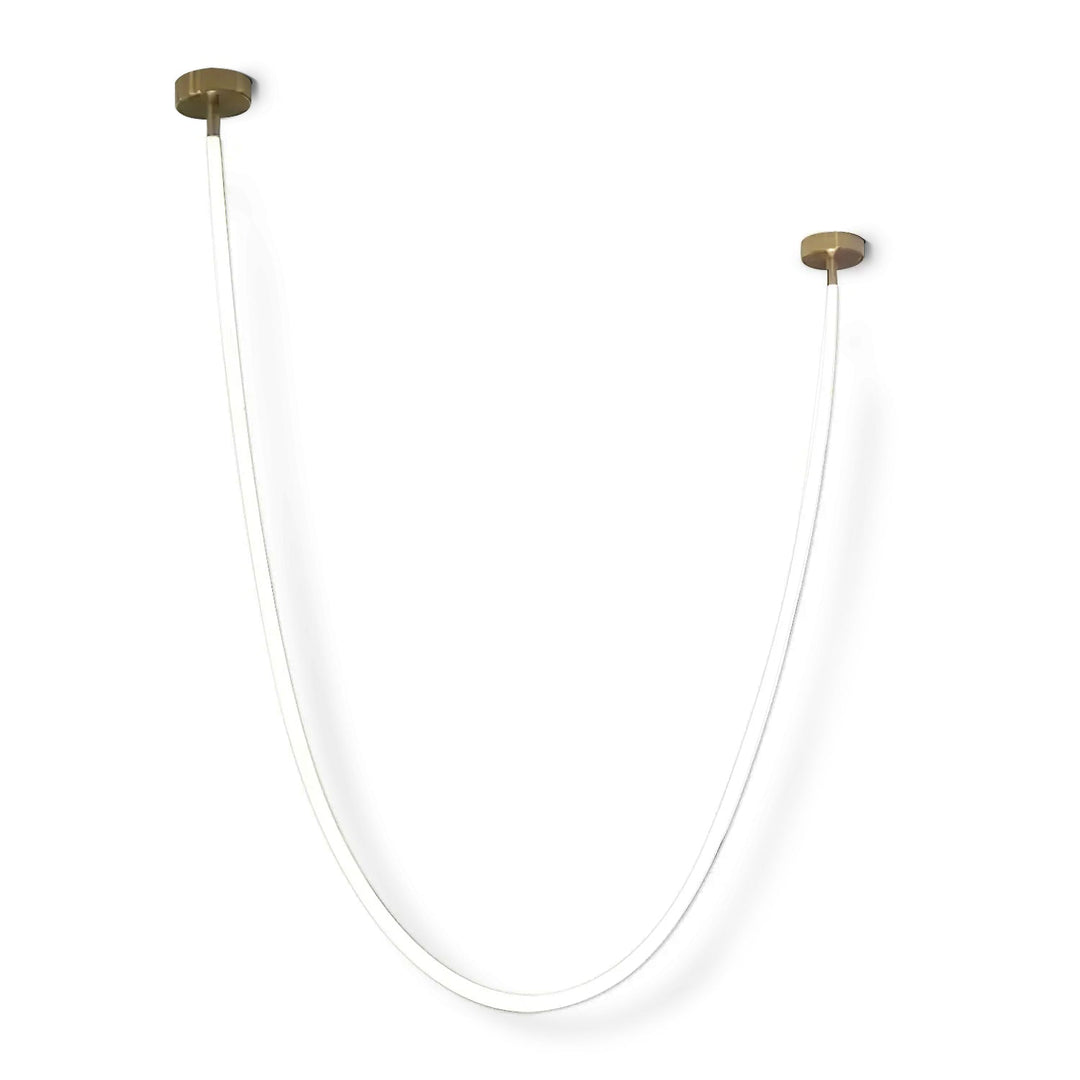 Pendant Light Silicone Integrated LED 78.7 in Gold Ceiling Indoor Modern Dining Kitchen Fixture | Kalsten