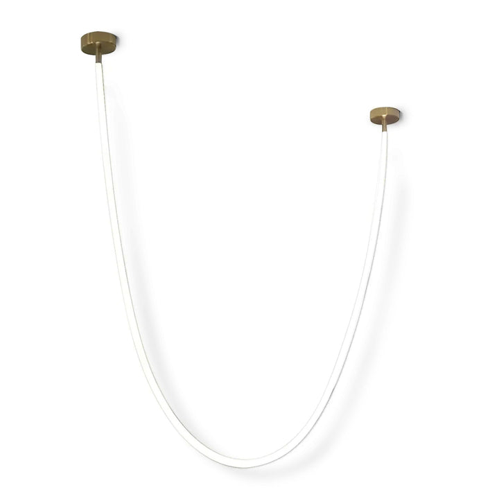 Pendant Light Silicone Integrated LED 78.7 in Gold Ceiling Indoor Modern Dining Kitchen Fixture | Kalsten