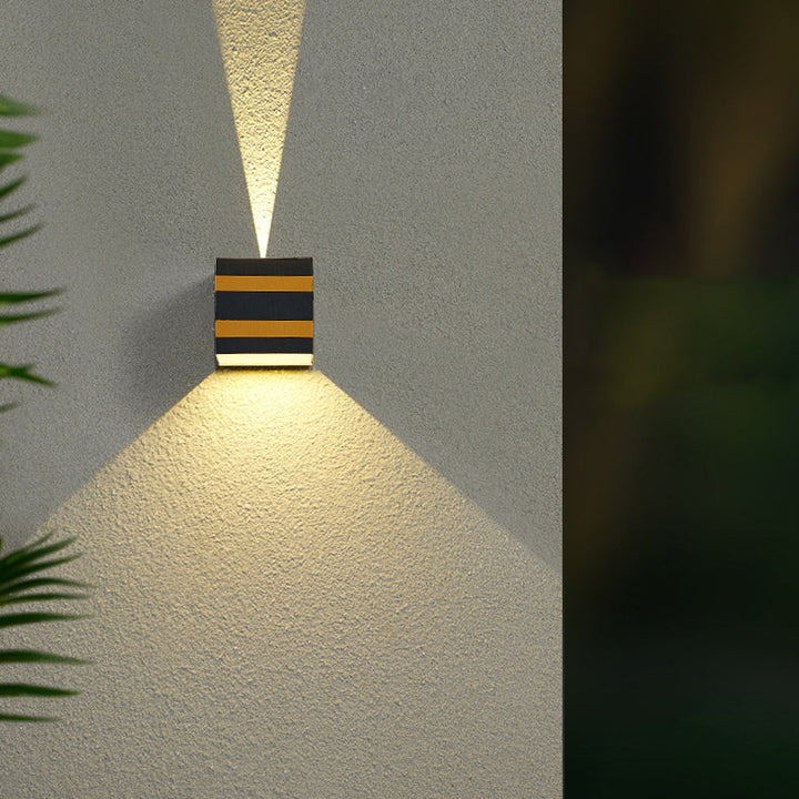 Outdoor Minimalist Square Cube Aluminum Waterproof LED Wall Sconce Lamp | Kalsten