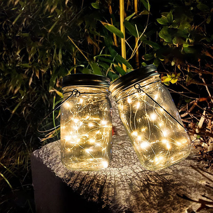 Modern Art Deco Waterproof Solar Glass Stainless Steel Copper Wire Star LED String Lights Outdoor Lighting For Garden | Kalsten