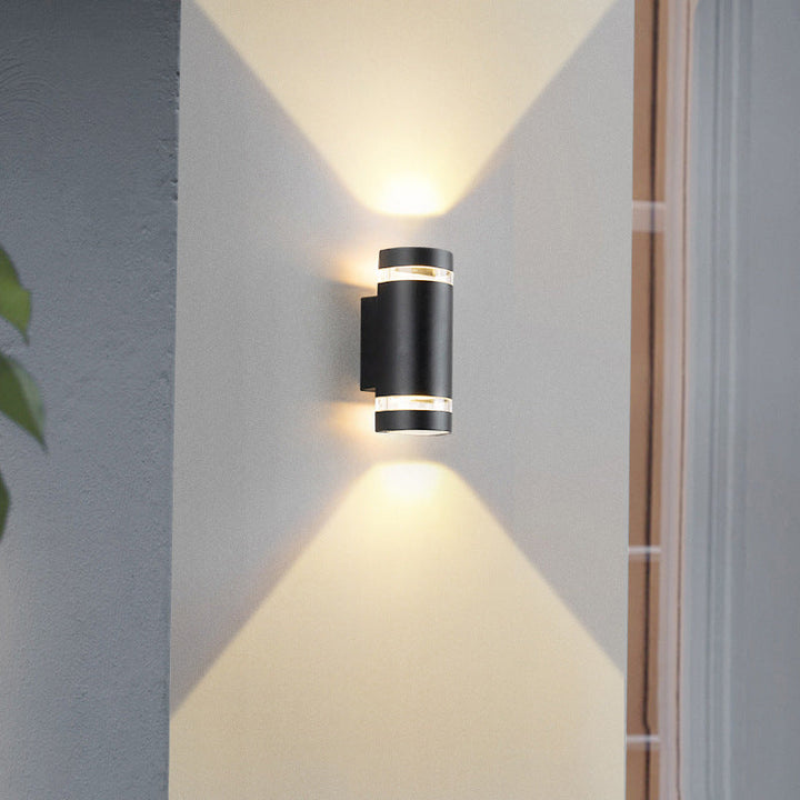 Contemporary Industrial Waterproof Aluminum Cylinder LED Up And Down Luminous Spotlight Wall Sconce Lamp For Outdoor Patio | Kalsten