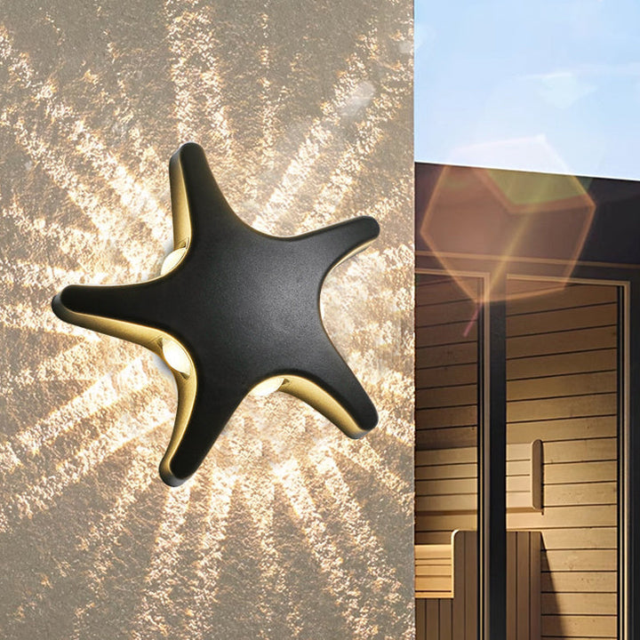 Kalsten | Contemporary Simplicity Aluminum Starfish Design LED Waterproof Wall Lantern Lamp for Outdoor Terrace