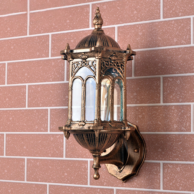 Traditional European Waterproof Cylinder Aluminum Glass 1-Light Wall Sconce Lamp For Garden | Kalsten