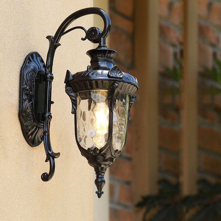 Traditional European Cylinder Lantern Aluminum Glass 1-Light Outdoor Wall Sconce Lamp For Outdoor Patio | Kalsten