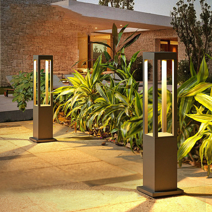 Modern Minimalist Waterproof Cylinder Square Aluminum LED Landscape Light For Garden | Kalsten
