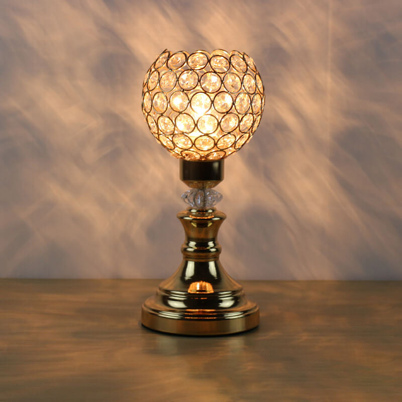 European Luxury Crystal Ball 1-Light Art Table Lamp | Kalsten