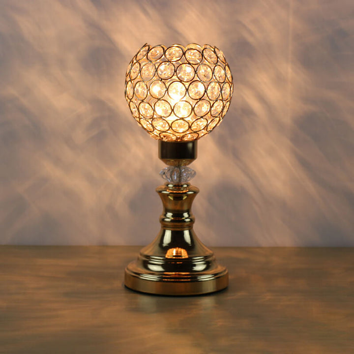 European Luxury Crystal Ball 1-Light Art Table Lamp | Kalsten