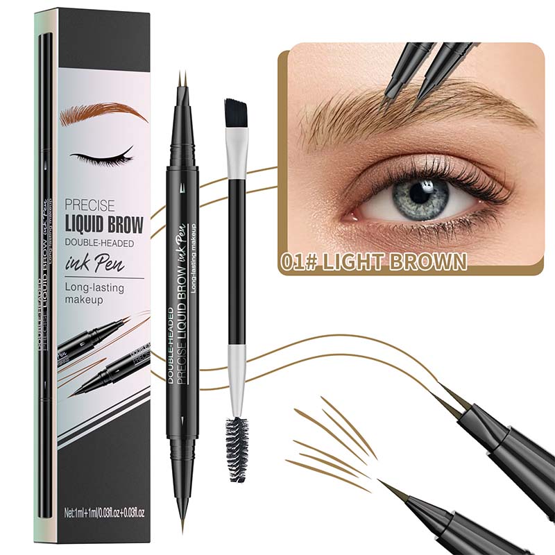 Skanto | 2-in-1 Dual-Ended Eyebrow Pencil with Micro-Fork Tip Applicator and Precision Brush Tip