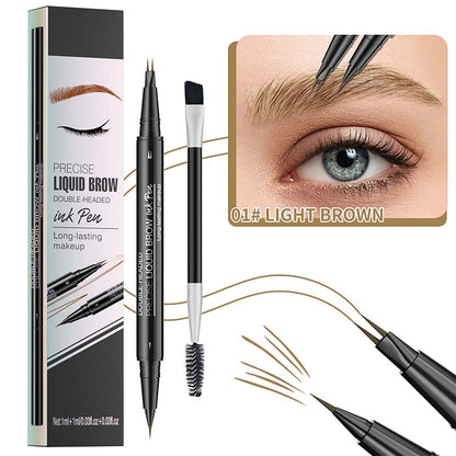 Skanto | 2-in-1 Dual-Ended Eyebrow Pencil with Micro-Fork Tip Applicator and Precision Brush Tip