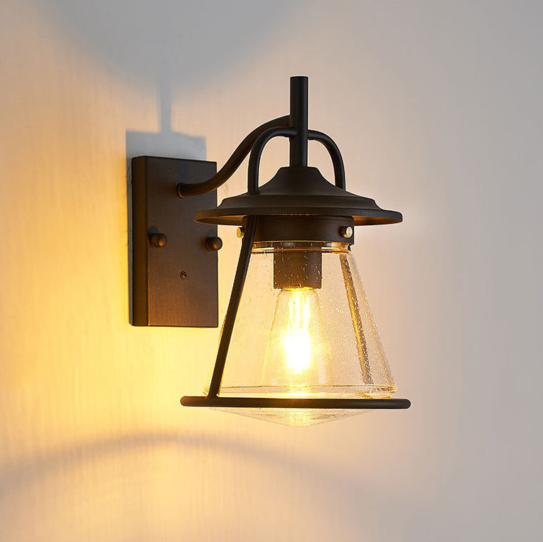 Waterproof Glass Cone Shade 1-Light Outdoor Wall Sconce Lamp | Kalsten