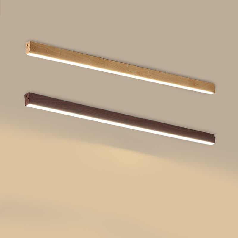 Flush Mount Ceiling Light Aluminum 23.6 in 12W Walnut Living Room Bedroom LED Modern Lighting Fixture | Kalsten