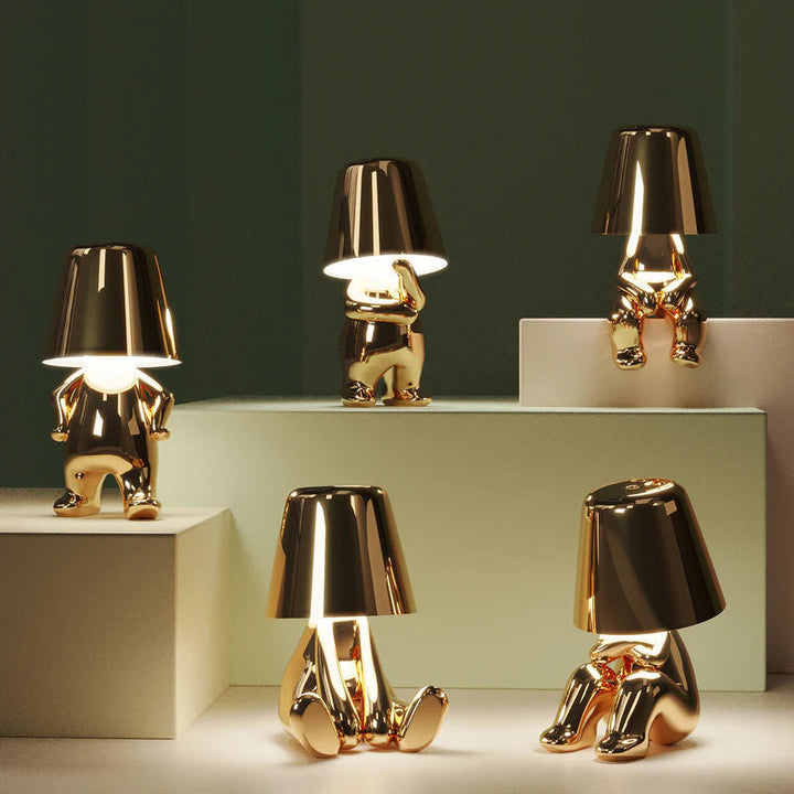 Thinker Little Golden Man Table Lamp | Kalsten