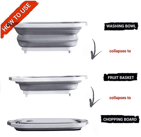 Collapsible Wash Tub Cutting Board | Kalsten