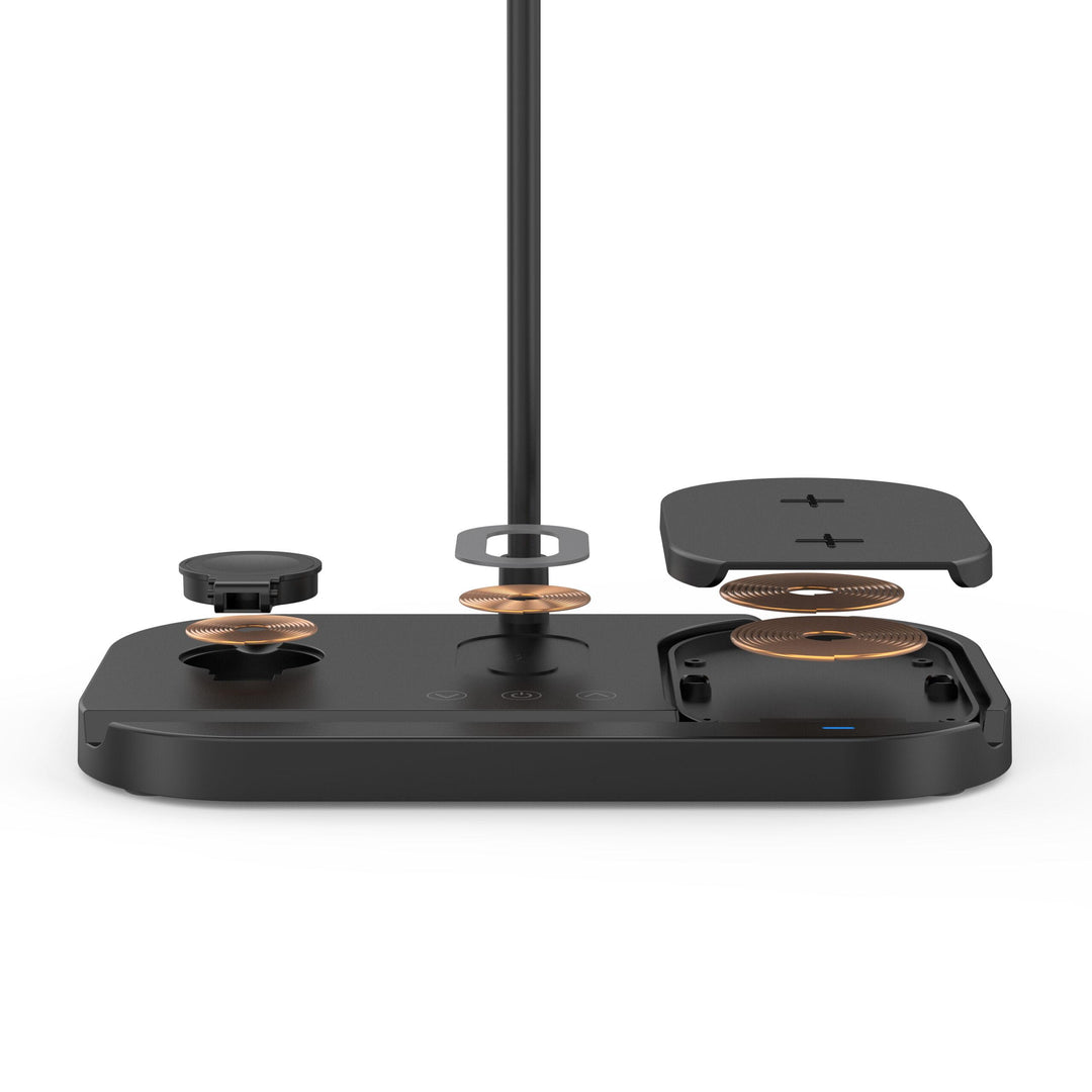 LED table lamp with dimmer and wireless charger for smartphones (4-in-1) | Kalsten