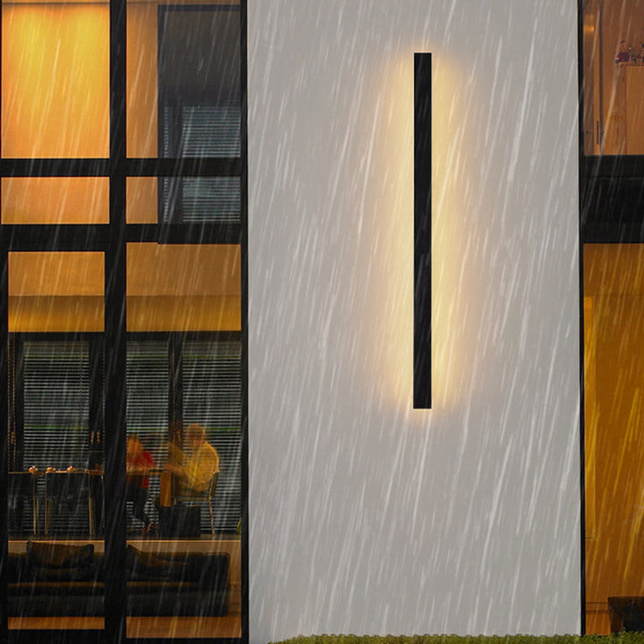 Modern Minimalist Long Rectangular Aluminum Acrylic LED Wall Sconce Lamp For Garden | Kalsten