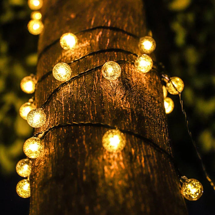 Solar string lights with ball lights - 5M-20 LED / 7M-50 LED / 12M-100 LED | Kalsten