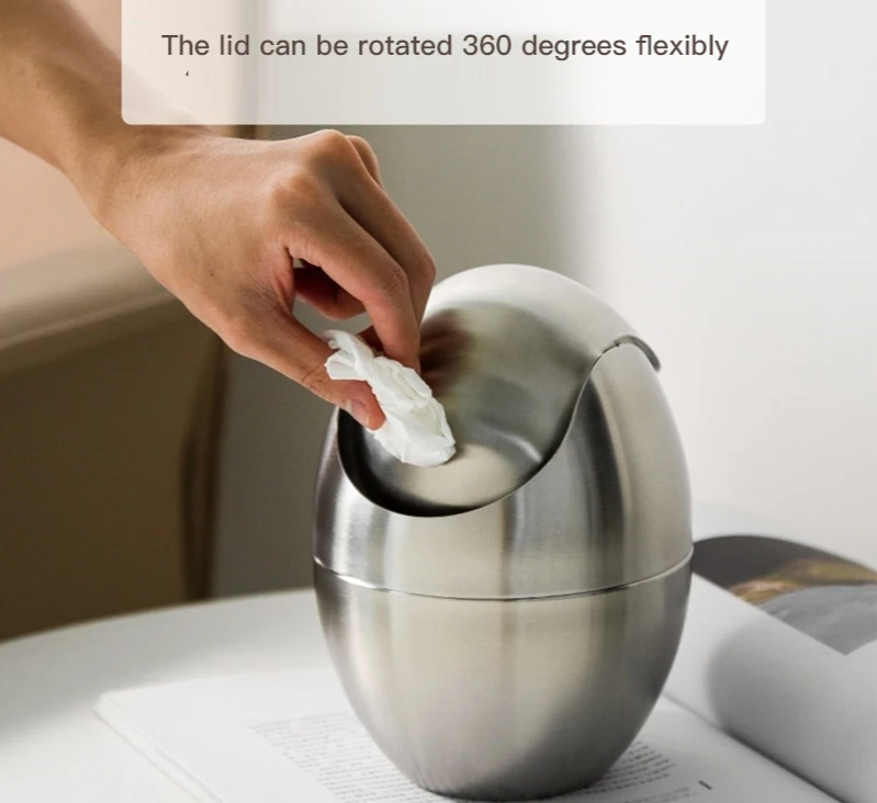 LuxBin Mini Stainless Steel Trash Can Karnz