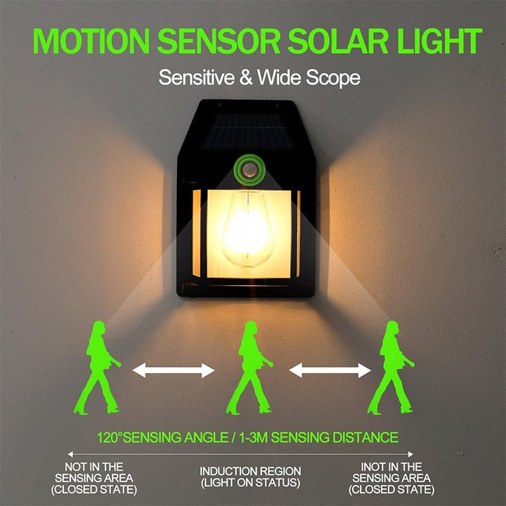 Solar wall light with motion detector | Kalsten