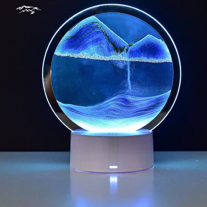 Creative Round Hourglass Quicksand 3D LED Night Light Table Lamp | Kalsten