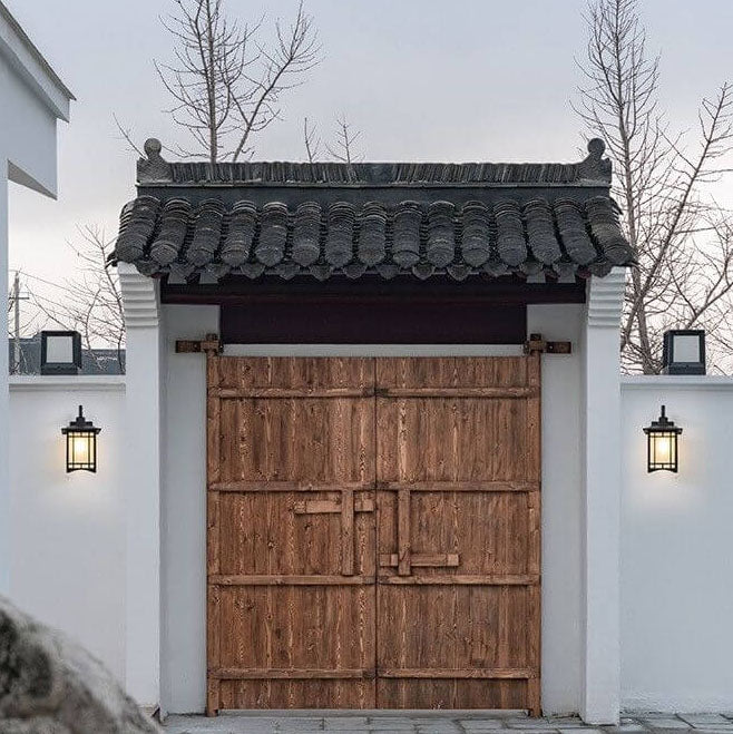 Modern Waterproof Solar Aluminum Chinese Pavilion Shape 1-Light Wall Sconce Lamp | Kalsten