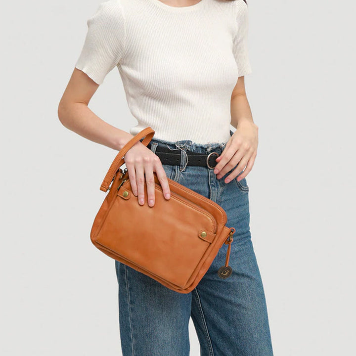 Women's shoulder bag made of three-layer leather | Kalsten