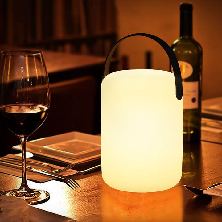 Modern Simplicity Plastic Round Square Hand LED Table Lamp For Outdoor Patio | Kalsten