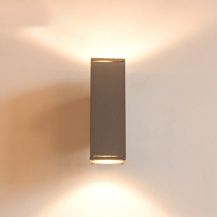Modern Minimalist Square Column LED Luminous Outdoor Waterproof Wall Sconce Lamp | Kalsten