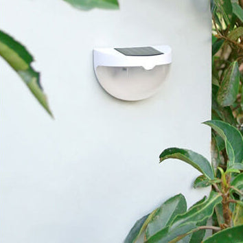 Solar Semi Circle Outdoor Waterproof Light Shadow Fence Wall Sconce Lamp | Kalsten