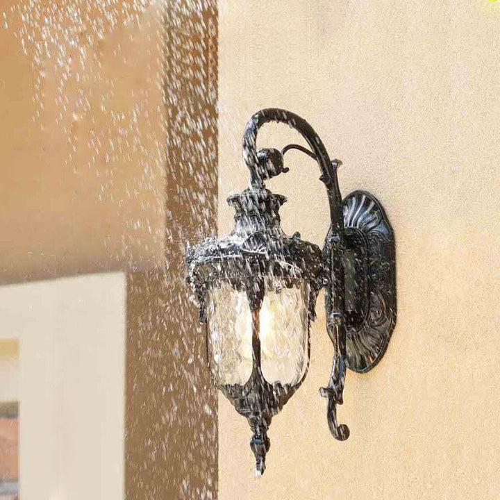 Traditional European Cylinder Lantern Aluminum Glass 1-Light Outdoor Wall Sconce Lamp For Outdoor Patio | Kalsten