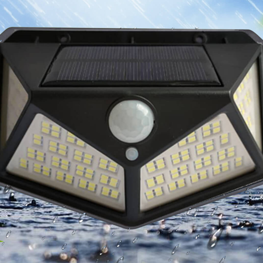 Solar Outdoor 162 LED Outdoor Waterproof Body Sensor Garden Lighting Wall Sconce Lamp | Kalsten