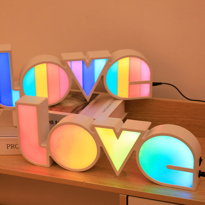 Modern Art Deco waterproof PS LOVE letters LED table lamp for the bedroom | Kalsten
