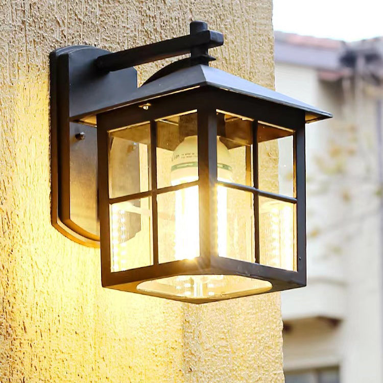 Modern Simplicity Waterproof Aluminum Square Glass Shade 1-Light Wall Sconce Lamp For Outdoor Patio | Kalsten