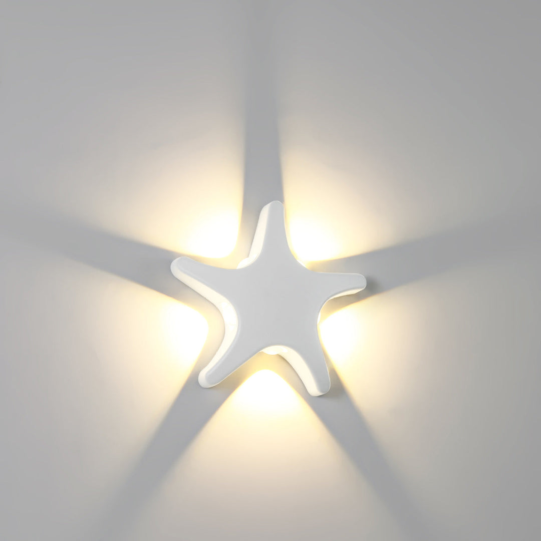 Kalsten | Contemporary Simplicity Aluminum Starfish Design LED Waterproof Wall Lantern Lamp for Outdoor Terrace