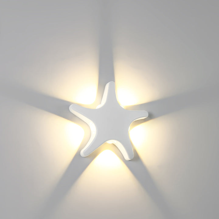 Kalsten | Contemporary Simplicity Aluminum Starfish Design LED Waterproof Wall Lantern Lamp for Outdoor Terrace