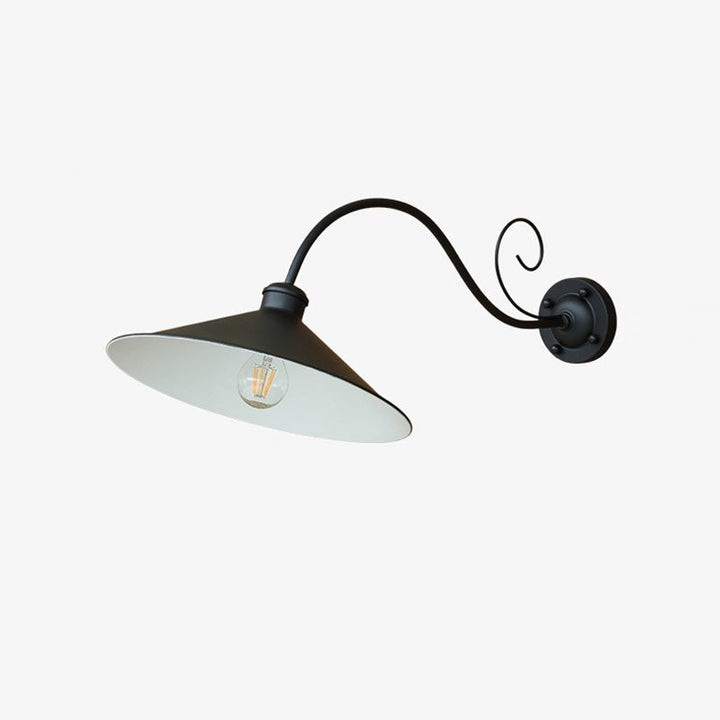 Contemporary Retro Waterproof Iron Round 1-Light Wall Sconce Lamp For Garden | Kalsten