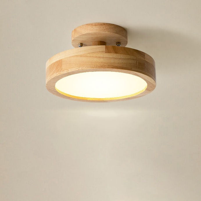 LED Round Ceiling Lamp – Nordic Semi-Flush Design