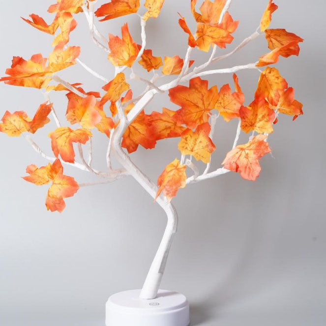 Contemporary Creative Christmas Plastic Maple Leaf Tree Lights LED Decorative Table Lamp For Bedroom | Kalsten