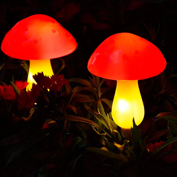 Solar LED Lamp - 3 pieces - mushrooms | Kalsten