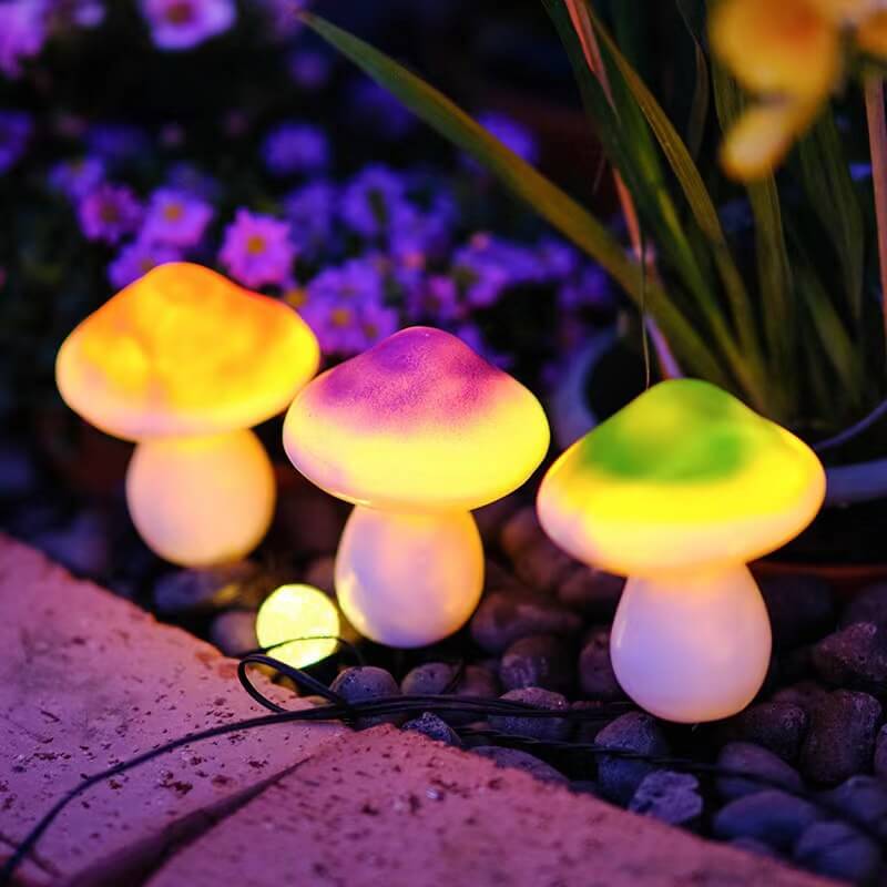 Solar Outdoor Resin Mushroom LED Garden Ground Insert Decorative Landscape Light | Kalsten