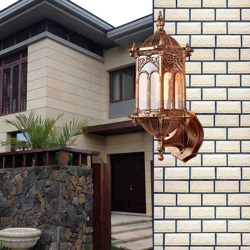 Traditional European Waterproof Cylinder Aluminum Glass 1-Light Wall Sconce Lamp For Garden | Kalsten