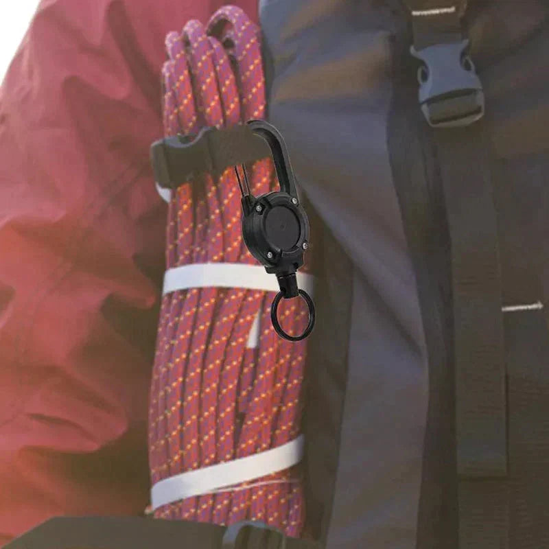 Automatic retractable key holder made of wire rope for outdoor use | Kalsten