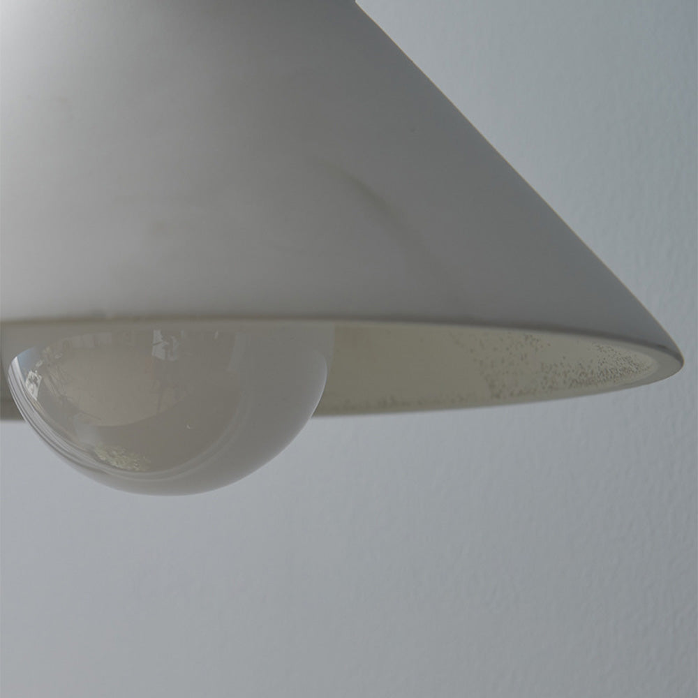 Modern White Concrete Cone Pendant Light | Kalsten