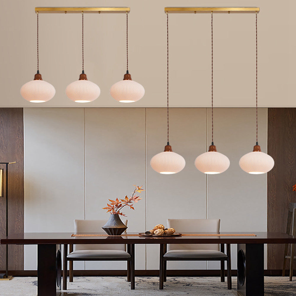 Vintage Nordic Ceramic White Pendant Light For Dining Room | Kalsten